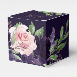 Lush Blossom Dunkel Lila und rosa Rosenblume Geschenkschachtel