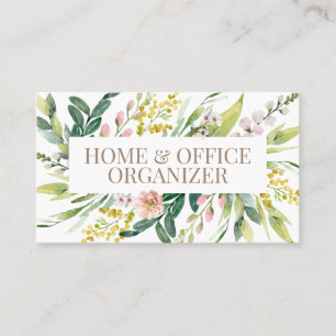 Lush Floral Bouquet Zuhause und Büroorganisator Visitenkarte