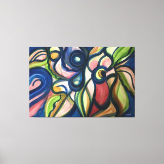 Lush Floral Moderne Kunst Leinwand drucksvoll