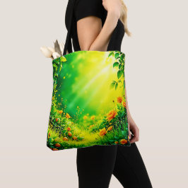 Lush Garden Sunlight Scene Tasche
