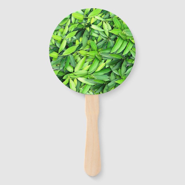 Lush Green Blätter Pattern - Natur botanisch Fächer (Vorderseite)