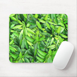 Lush Green Blätter Pattern - Natur botanisch Mousepad