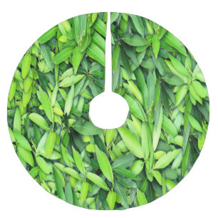 Lush Green Blätter Pattern - Natur botanisch Polyester Weihnachtsbaumdecke