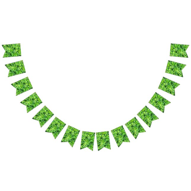 Lush Green Blätter Pattern - Natur botanisch Wimpelkette (Alle)