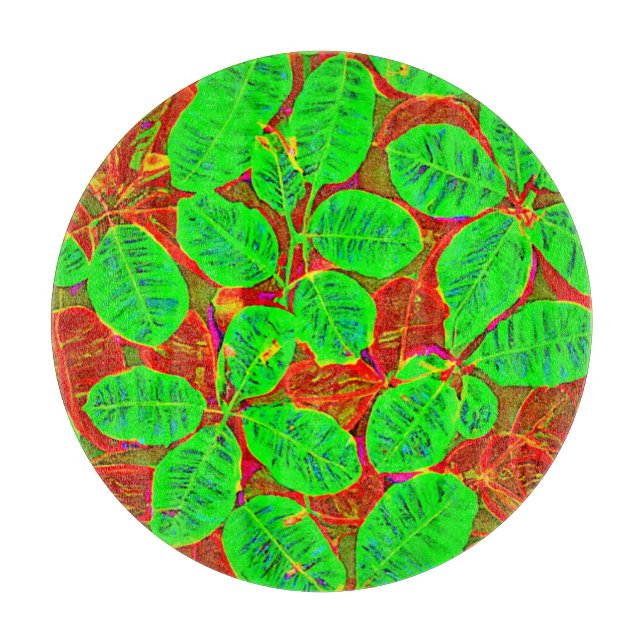 Lush Green Leaf Muster Schneidebrett (Vorderseite)