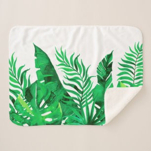Lush Green - Watercolor Tropical Foliage - Sherpadecke