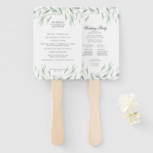 Lush Greenerity Wedding Program Fan Fächer