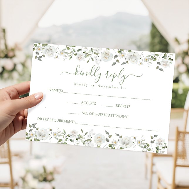 Lush Greenery Eucalyptus Floral Wedding RSVP card (Von Creator hochgeladen)