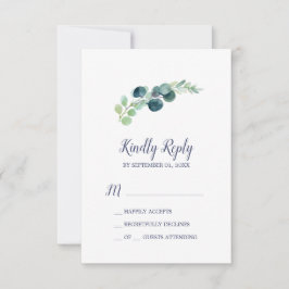 Lush Greenery & Eucalyptus Simple RSVP Card