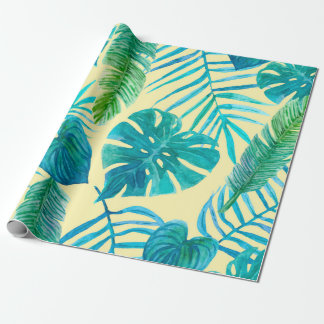 Lush greenery of tropical plants from jungle. Endl Geschenkpapier