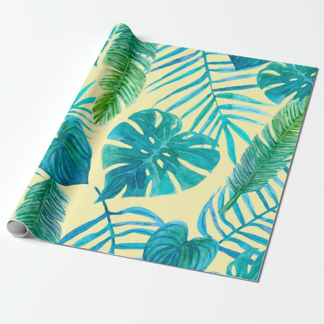 Lush greenery of tropical plants from jungle. Endl Geschenkpapier (Ungerollt)