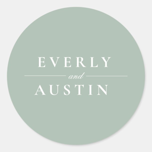 Lush Greenery Wedding Sticker (Vorderseite)