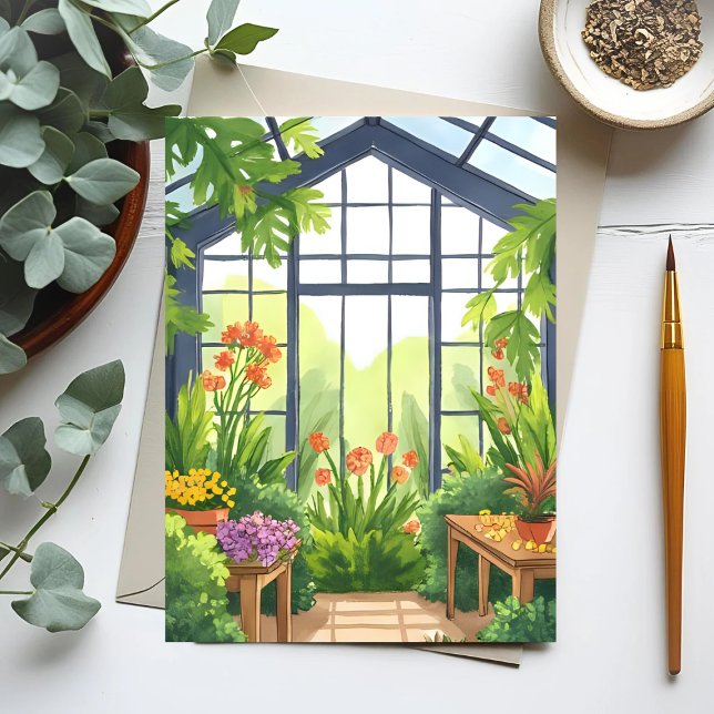 Lush Greenhouse | Botanischer Garten Postkarte (Von Creator hochgeladen)