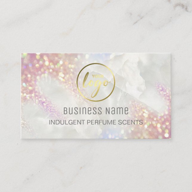 Lush Holographic Glitzer Pastel Parfüm Beispiel Visitenkarte (Vorderseite)