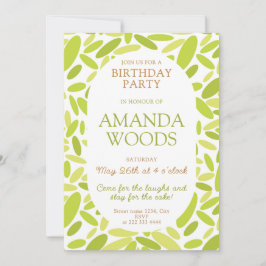 Lush Leafy Delight Geburtstag Einladung