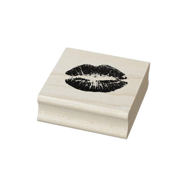 Lush Lips Wood Art Briefmarke Gummistempel (Stempel)