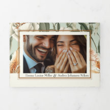Lush Luxe, Tiger Lily & Mint, Dreifach Wedding Inv