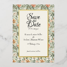 Lush Luxe, Tiger Lily & Mint, Save the Date Folieneinladung