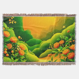 Lush Orange Garden Decke