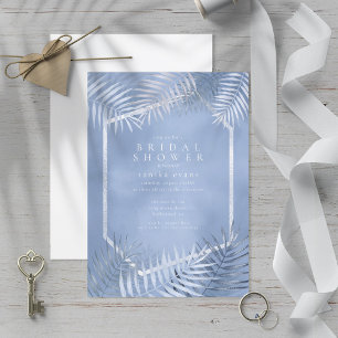 Lush Palm Leaf Brautparty Blue ID956