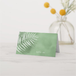 Lush Palm Leaf Hochzeitstisch Nr. Moss Green ID956 Platzkarte