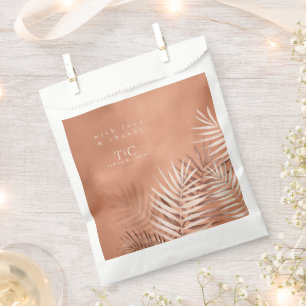 Lush Palm Leaf Wedding Dank Terra Cotta ID956 Geschenktütchen
