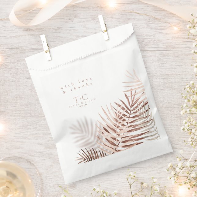 Lush Palm Leaf Wedding Dank Terra Cotta/W ID956 Geschenktütchen (Ausgeschnitten)