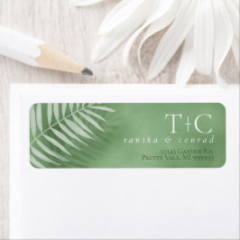 Lush Palm Leaf Wedding Moss Green ID956