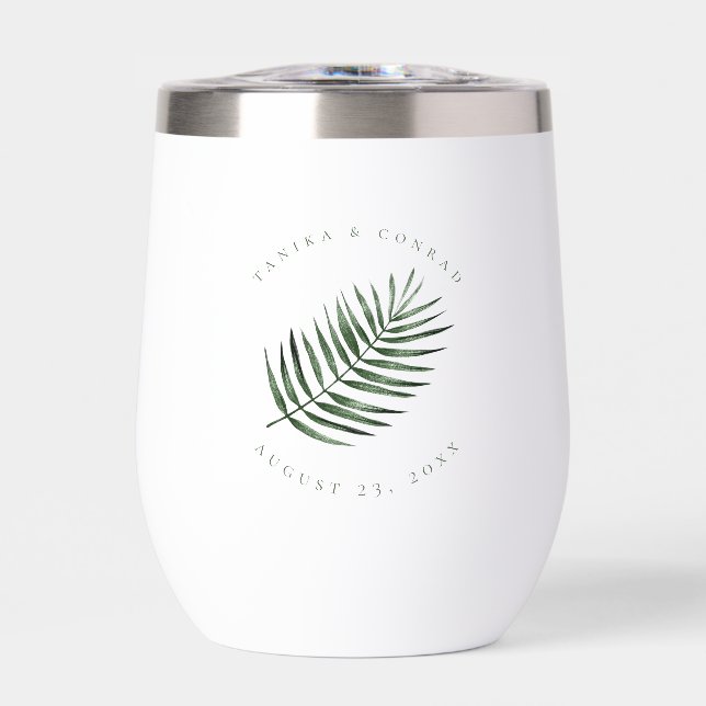 Lush Palm Leaf Wedding Moss Green ID956 (Vorderseite)