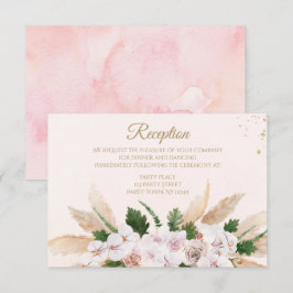 Lush Pink Gold Aquarell Empfang Card Einladung