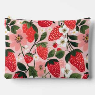 Lush Red Berries und Blüten Zubehörtasche