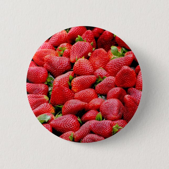 Lush Ripe Erdbeeren Button (Vorderseite)