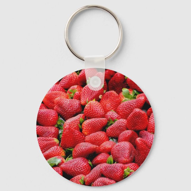 Lush Ripe Erdbeeren Schlüsselanhänger (Vorderseite)