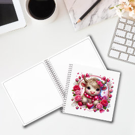 Lush Rose Höhere Kuhwale Notizbuch