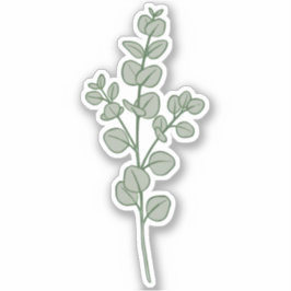Lush Sage Green Eucalyptus Botanical Aesthetic Aufkleber