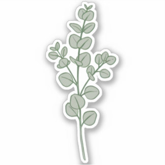 Lush Sage Green Eucalyptus Botanical Aesthetic Aufkleber
