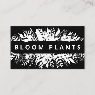 Lush Schwarz-weiß Bouquet Homegrown Pflanze Kinde Visitenkarte