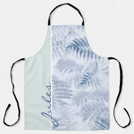 Lush Serene Blue Ferns auf Green Schürze
