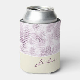 Lush Serene Pink Ferns auf Gelb Dosenkühler