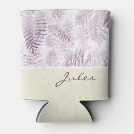 Lush Serene Pink Ferns auf Gelb Dosenkühler