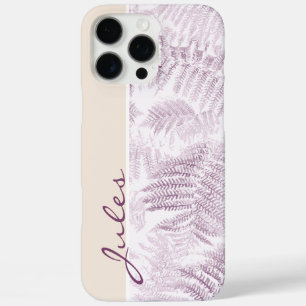 Lush Serene Pink Ferns auf Orange iPhone 16 Pro Max Hülle