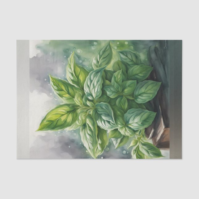 Lush Spring Basil Decoupage Paper Seidenpapier (Vorderseite)