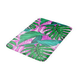 Lush Tropical Island Foliage Bath Mat Badematte