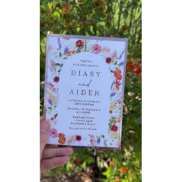 Lush Wildblumen & Rose Folieneinladung