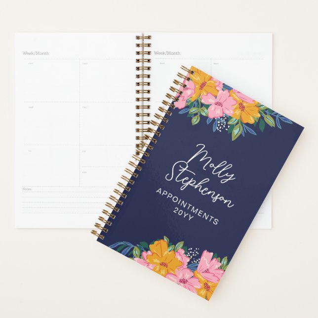 Lush Yellow Pink Floral Arrangements Name Planer (Anzeige)