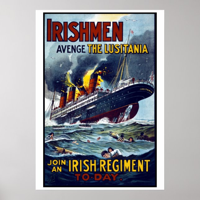 Lusitania Ship Poster (Vorne)