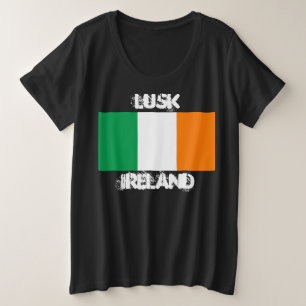 Lusk, Irlande avec drapeau irlandais