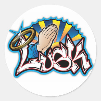 Lusk Runder Aufkleber
