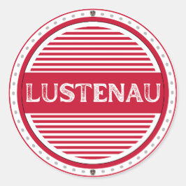 Lustenau City Pride Emblem – Österreichische Ident Runder Aufkleber
