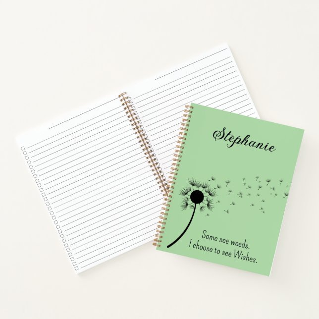 Lüster im Wind - ich wähle mich für Grün Notizbuch (Innenseite)